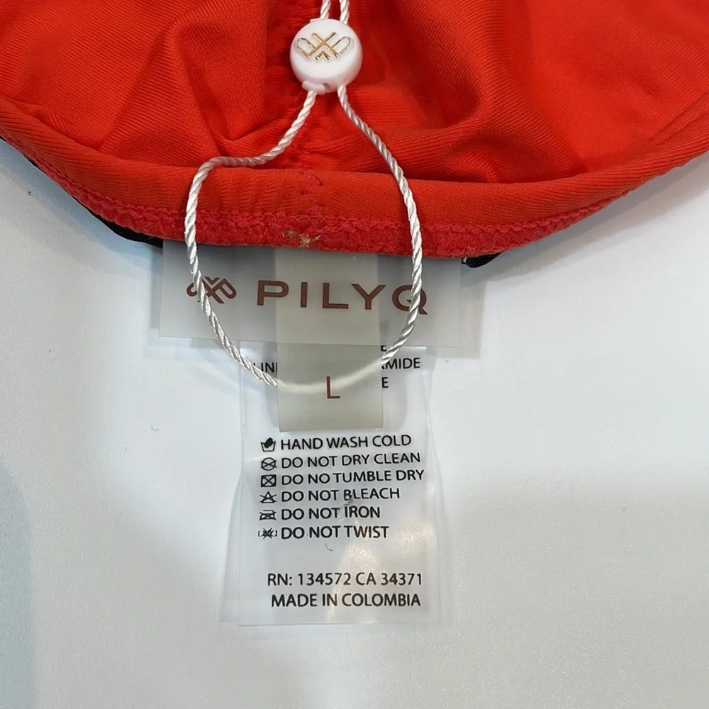 PILYQ Bikini Bottom Size L NWT Color Block Full Bottom